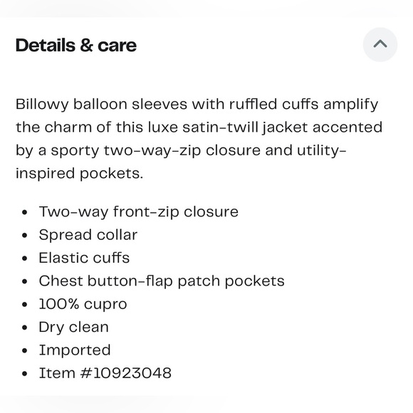 CINQ A SEPT Holly Ruffle Black Satin Zip-Front Utility Jacket Size Medium EUC - Picture 10 of 11